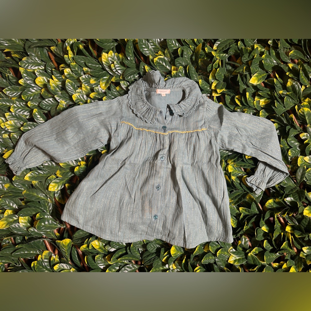 Marlot Girl’s Gray Button-Up Dress Size 4 years - Picture 2 of 6